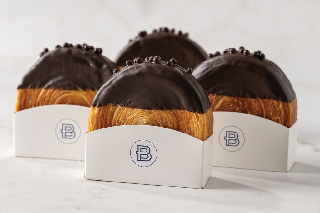 Paris Baguette Chocolate Supreme Croissants in Croissant Holders