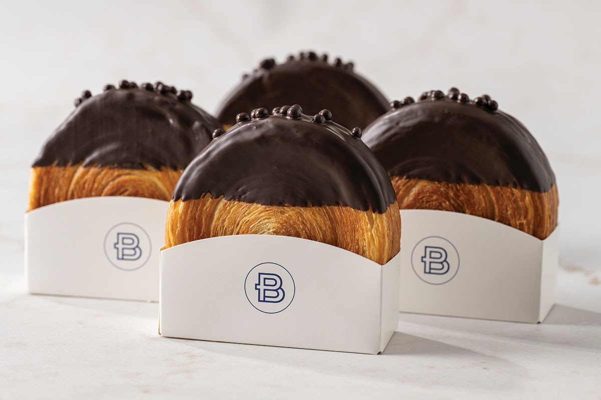 Paris Baguette Chocolate Supreme Croissants in Croissant Holders